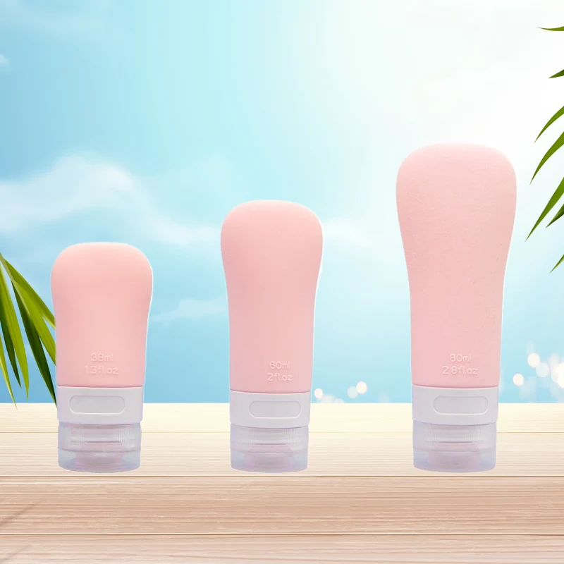 Botella cosmética de viajes de silicona de estilo Ladylike de 60 ml