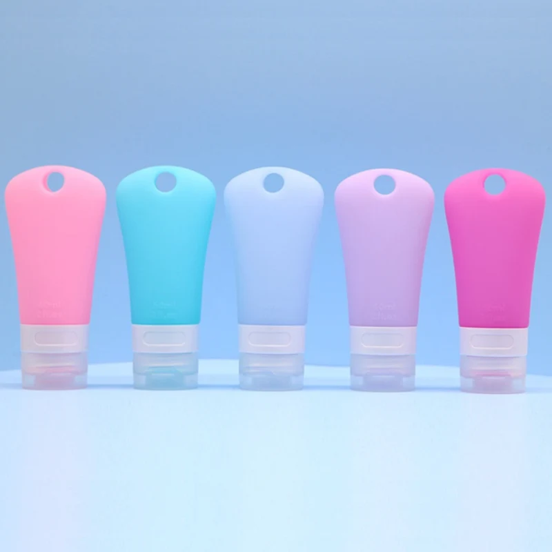Botellas de viaje de silicona con bolsa